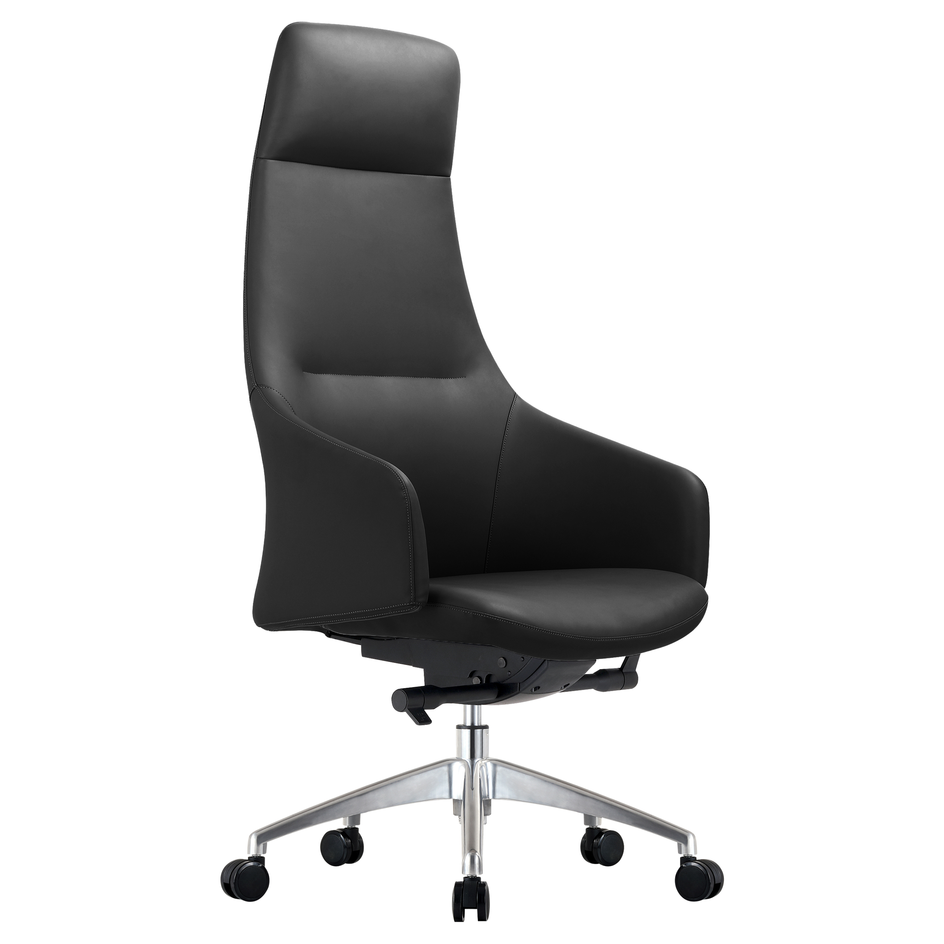 Celeste Series Tall Office Chair in Black Leather