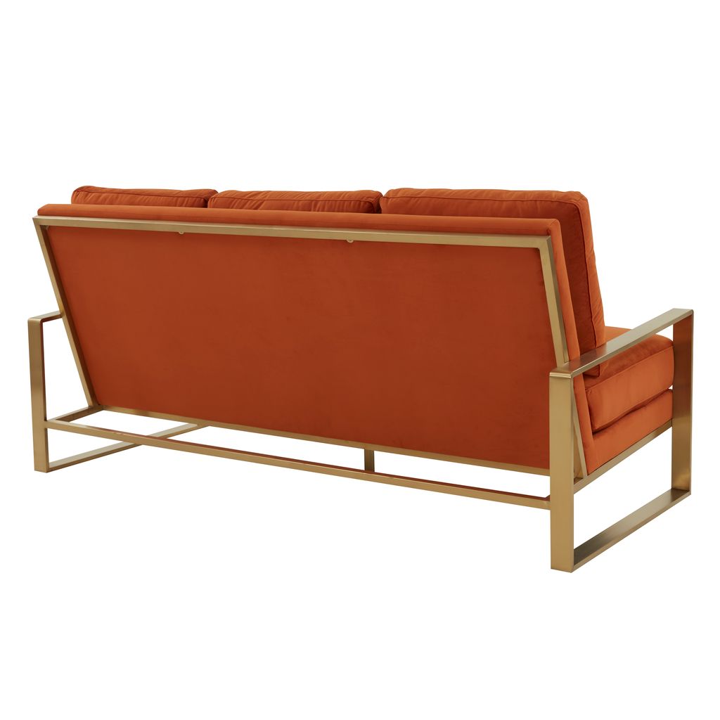 Emil Velvet Sofa - Gold Frame