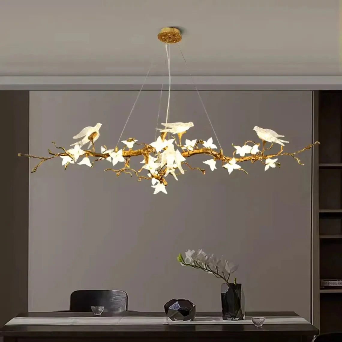 Calyx Bird Branch Chandelier for Dining Room