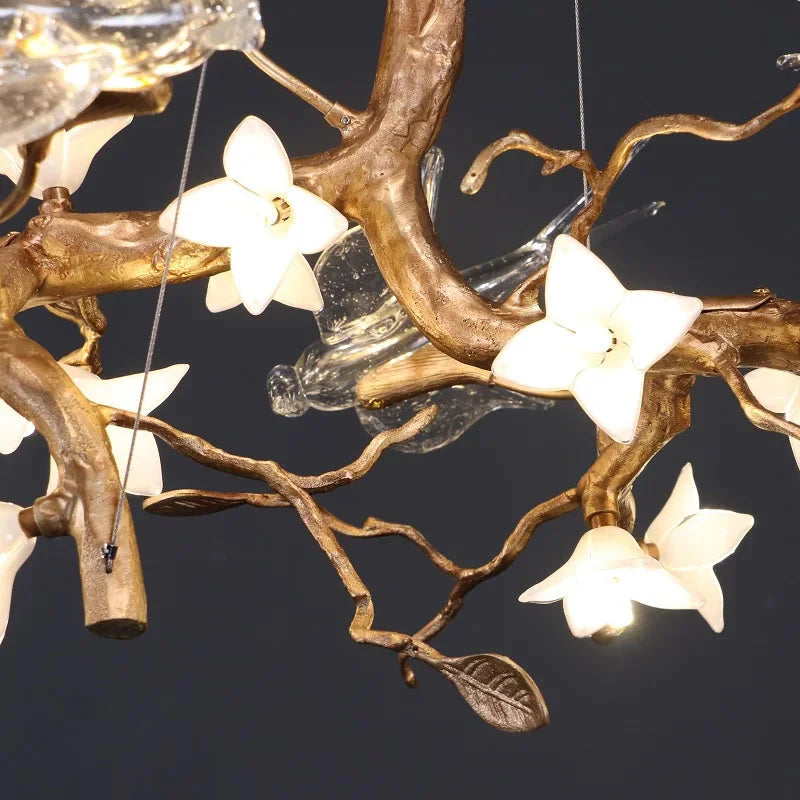 Calyx Bird Branch Chandelier for Dining Room