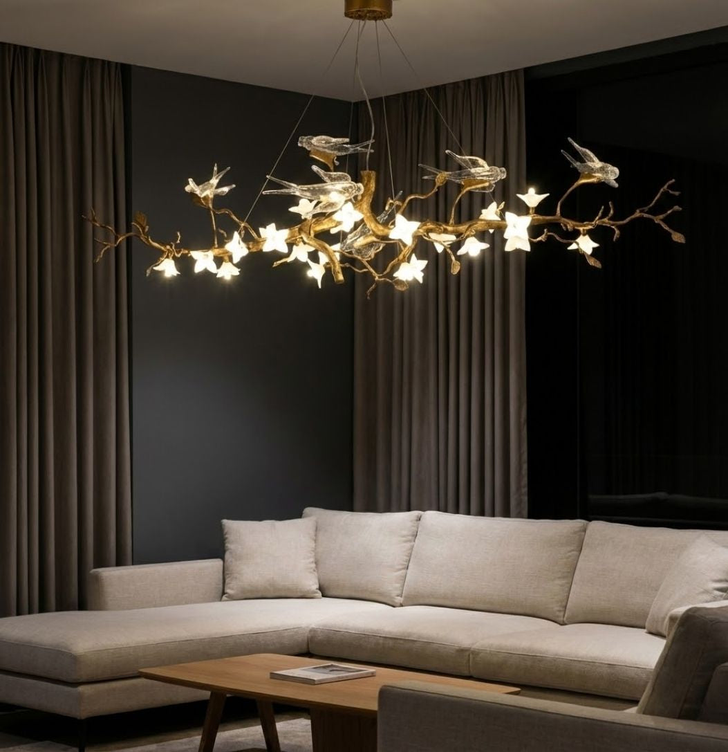 Calyx Bird Branch Chandelier for Dining Room