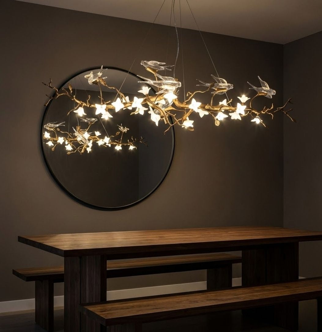 Calyx Bird Branch Chandelier for Dining Room