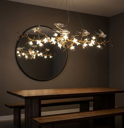 Calyx Bird Branch Chandelier for Dining Room