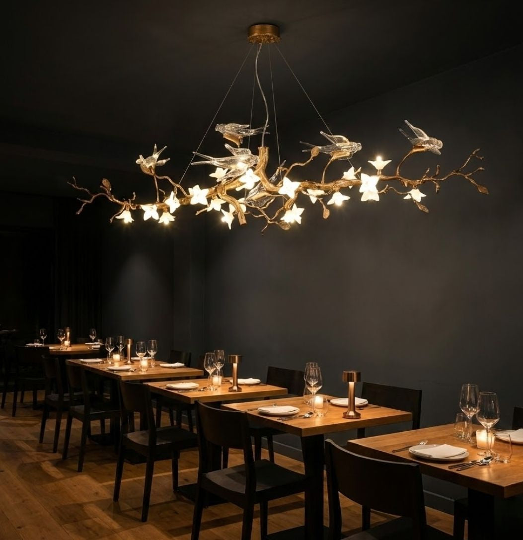 Calyx Bird Branch Chandelier for Dining Room