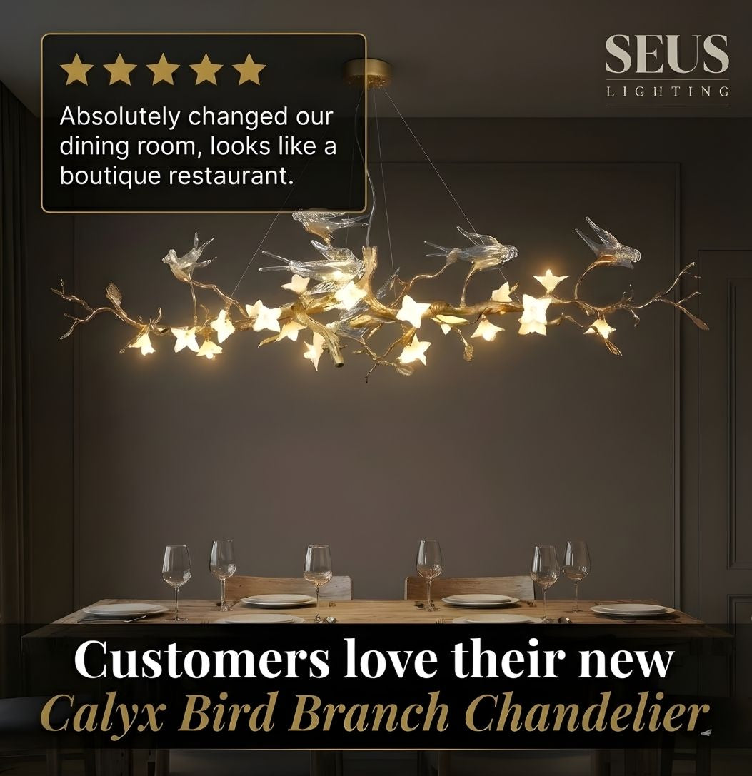 Calyx Bird Branch Chandelier for Dining Room