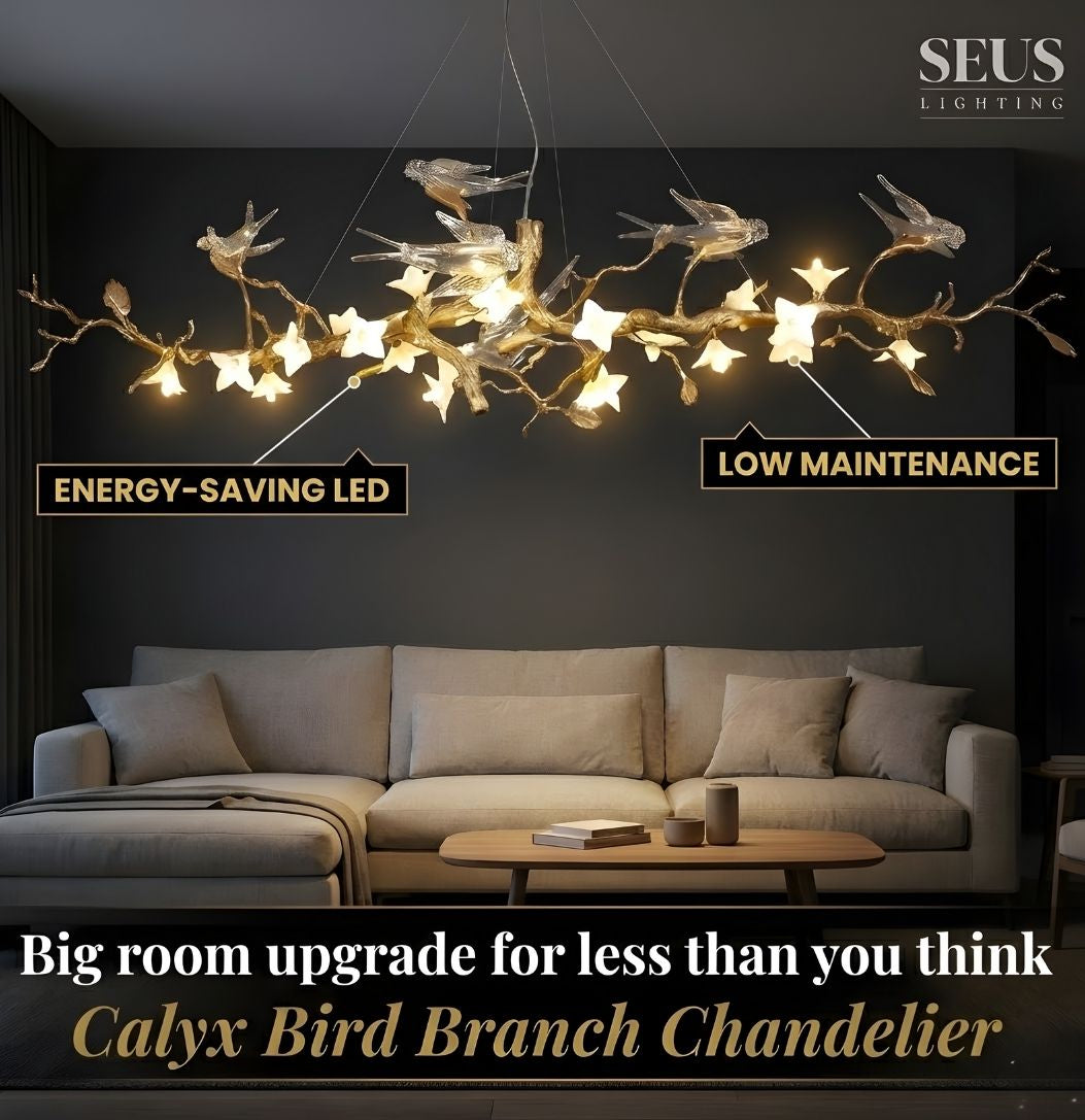 Calyx Bird Branch Chandelier for Dining Room