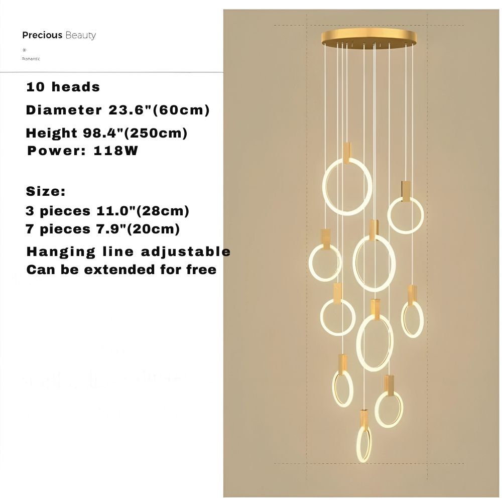 Cedi Led Staircase Chandelier