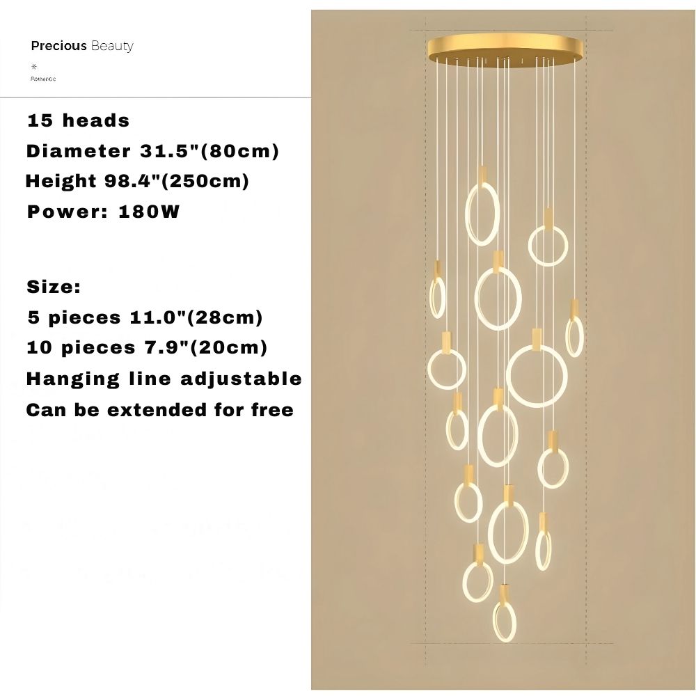 Cedi Led Staircase Chandelier