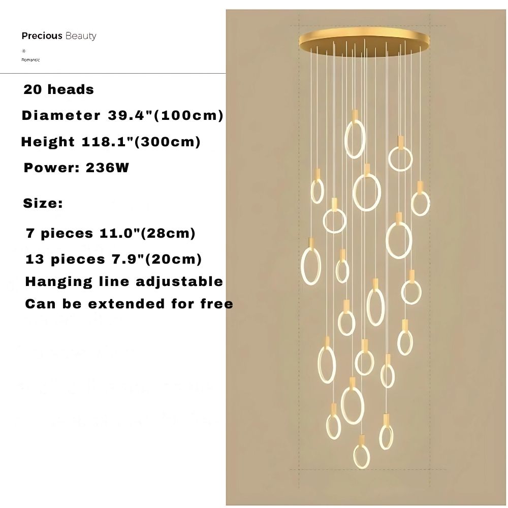 Cedi Led Staircase Chandelier