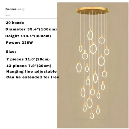 Cedi Led Staircase Chandelier