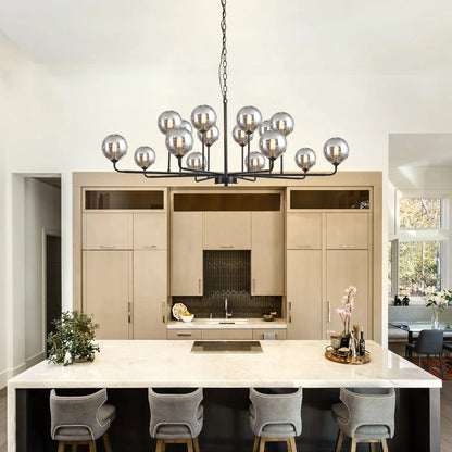 Classic Smoked Glass Sputnik Chandelier