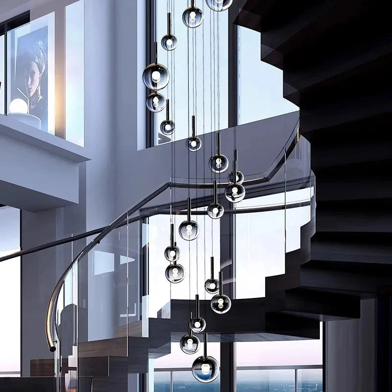 Cleo Bubble Staircase Chandelier