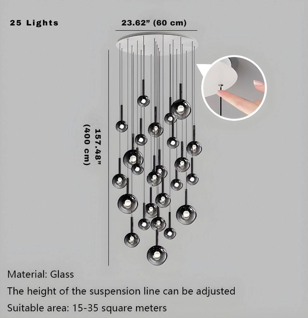 Cleo Bubble Staircase Chandelier