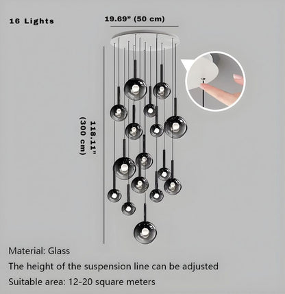 Cleo Bubble Staircase Chandelier