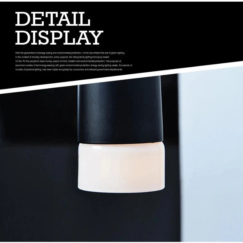 Contemporary Black LED Pendant Light for Stairwell