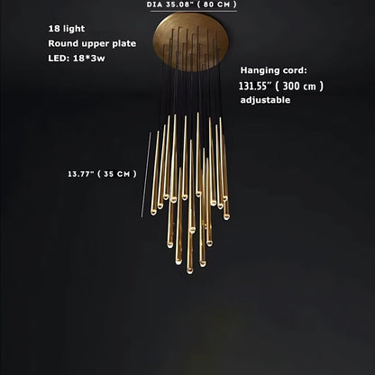 Contemporary Chandelier for High Ceiling Living Room & Foyer