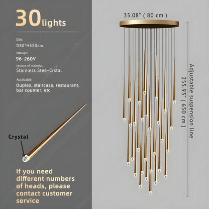 Contemporary Chandelier for High Ceiling Living Room & Foyer