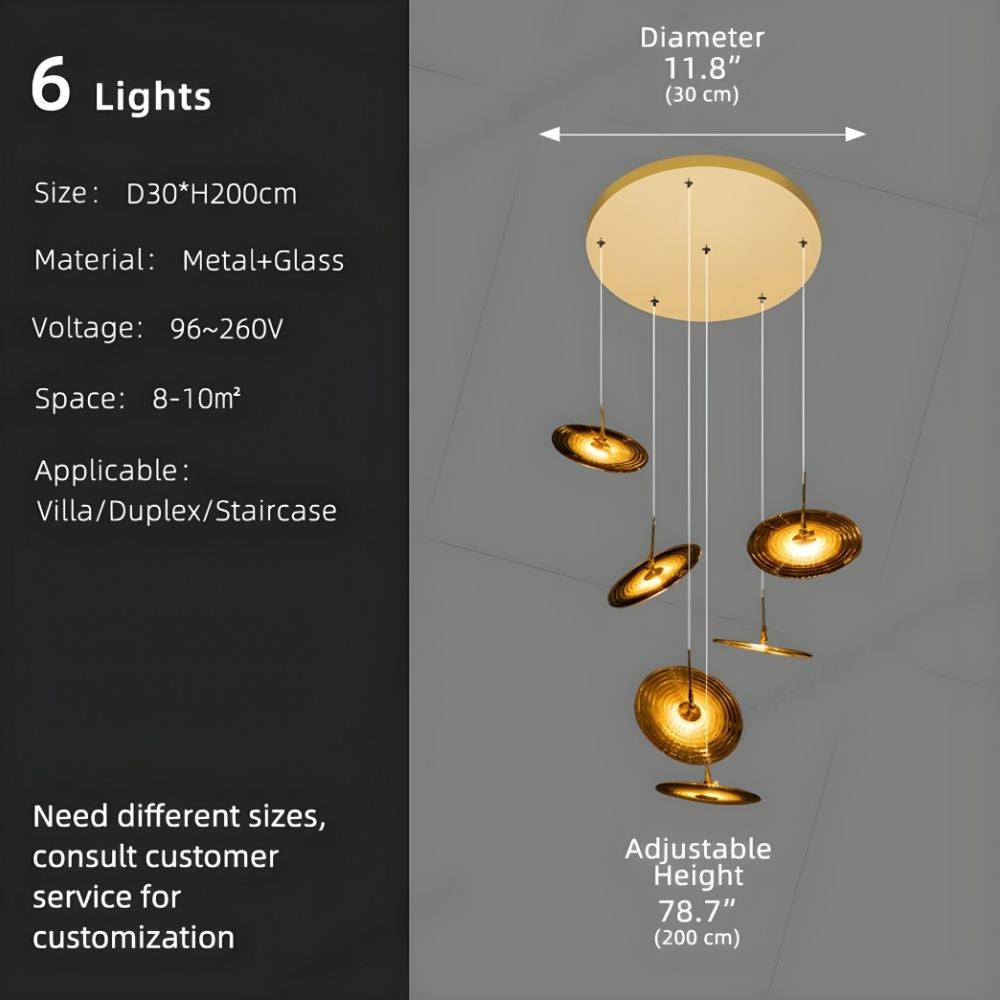 Coren Multi Glass Pendant Chandelier