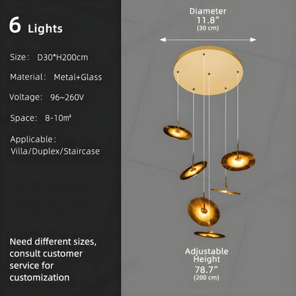 Coren Multi Glass Pendant Chandelier