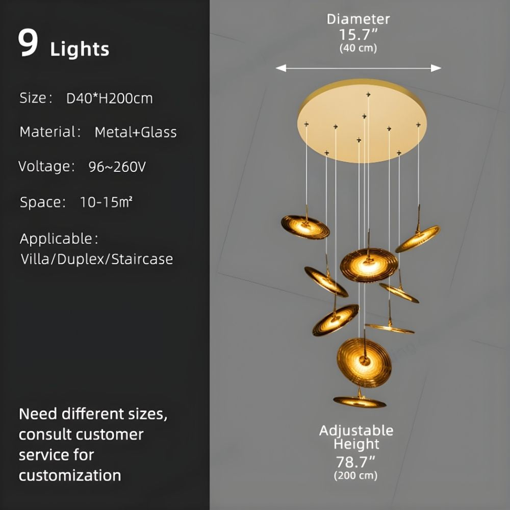 Coren Multi Glass Pendant Chandelier