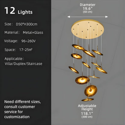 Coren Multi Glass Pendant Chandelier