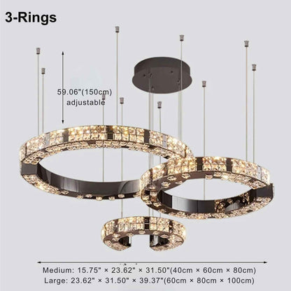 Cosmo Luxury Circle Crystal Chandelier