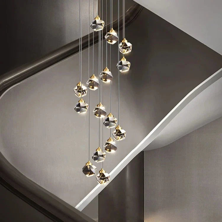 Crystal Modern Pendant Light for Staircase