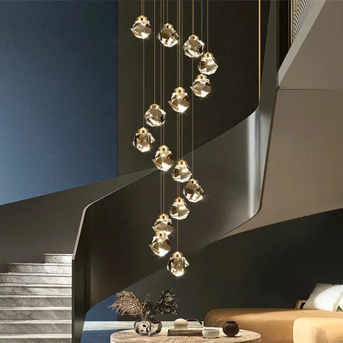 Crystal Modern Pendant Light for Staircase