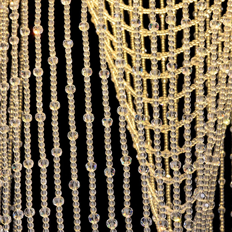 Crystal Tassel Chandelier for Staircase & Foyer