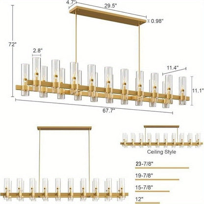 Cyral Modern Linear Kitchen Chandelier