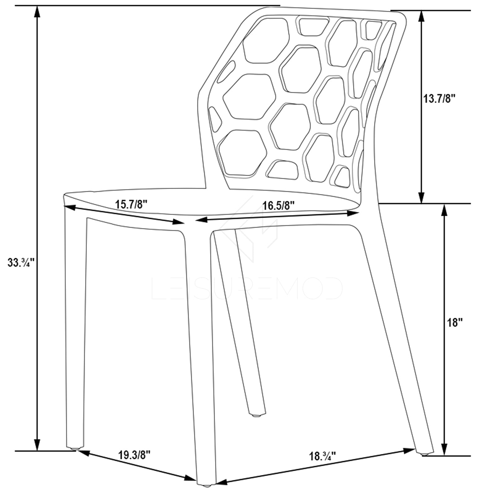 EMFURN Modern Dynamic Dining Chair - Set of 2