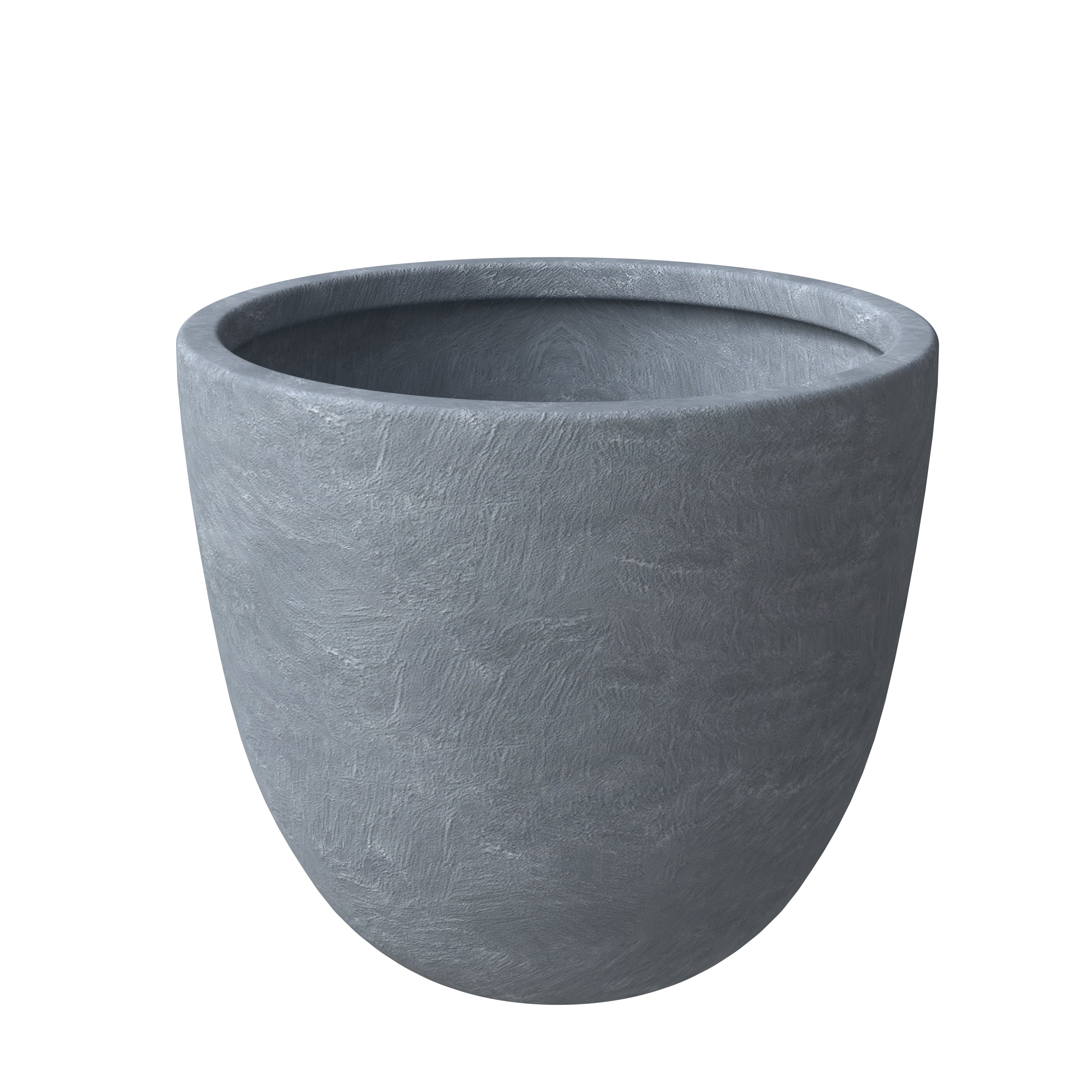 Dahlia Series Poly Stone Planter in Aged Concrete 14.4 Dia, 10.8 High