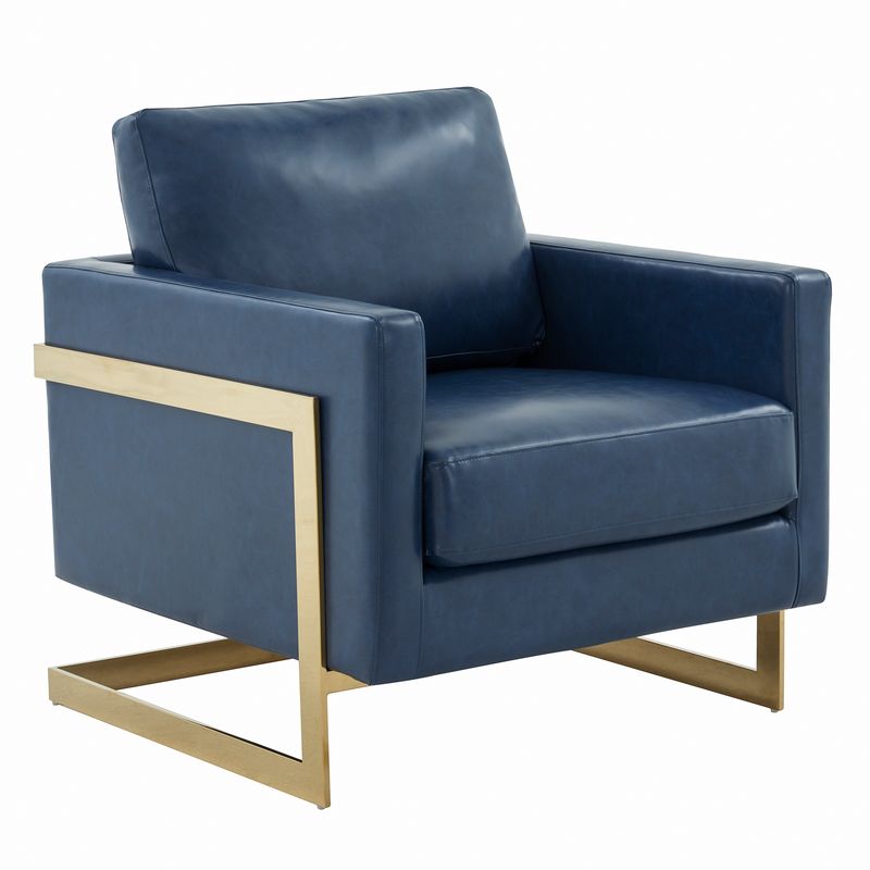 Elton Leather Accent Armchair