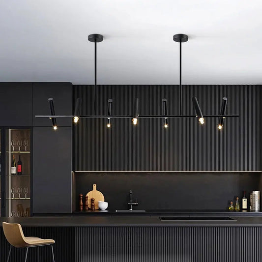 Doreen Modern Black Linear Chandelier