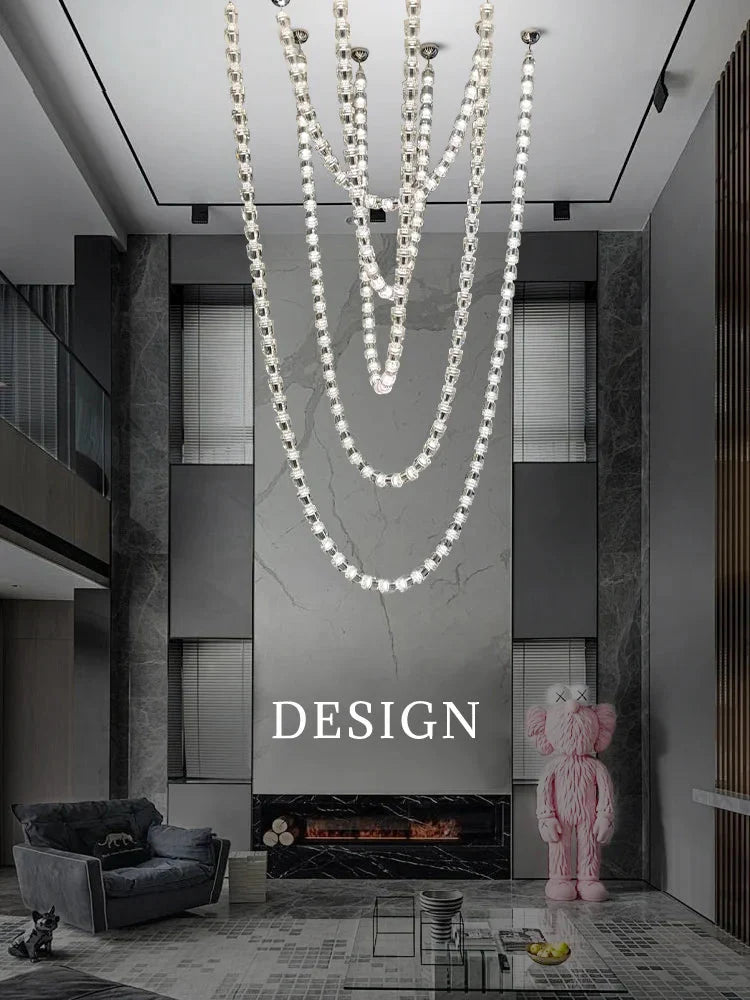 Dreon Large Crystal Chain Chandelier