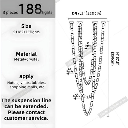 Dreon Large Crystal Chain Chandelier