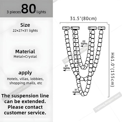 Dreon Large Crystal Chain Chandelier