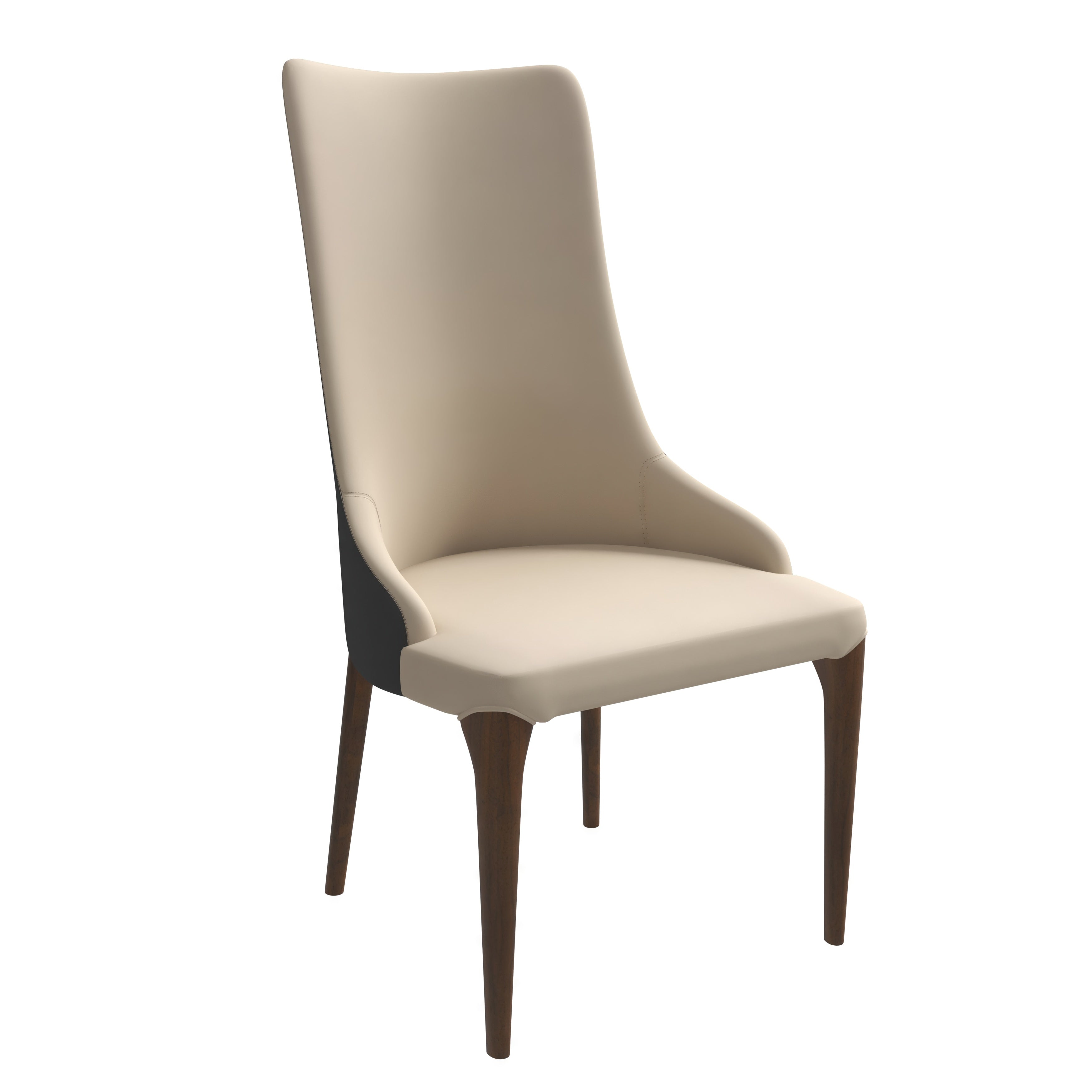 Elm Collection Modern Wooden Dining Chair In Grey