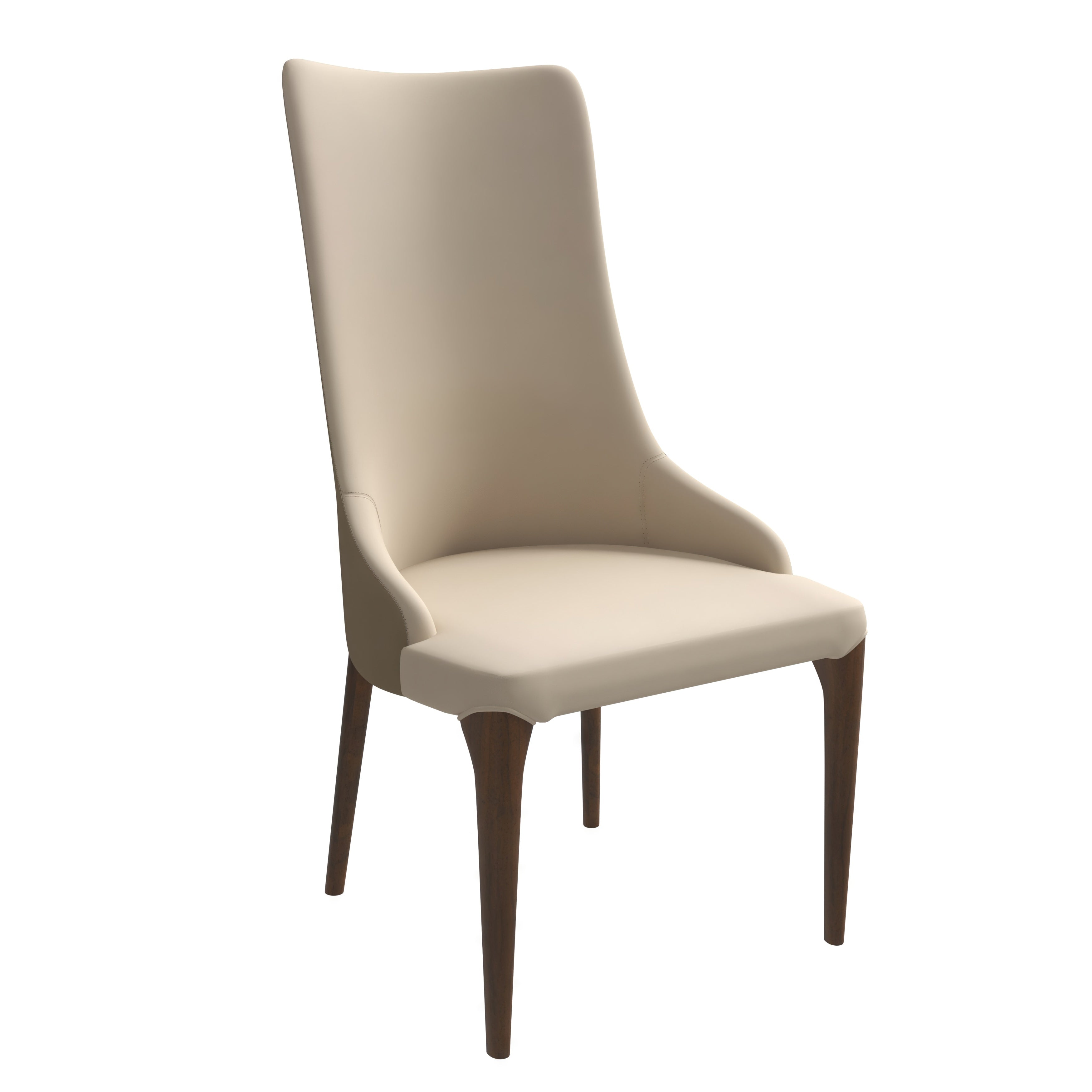 Elm Collection Modern Wooden Dining Chair In Toupe