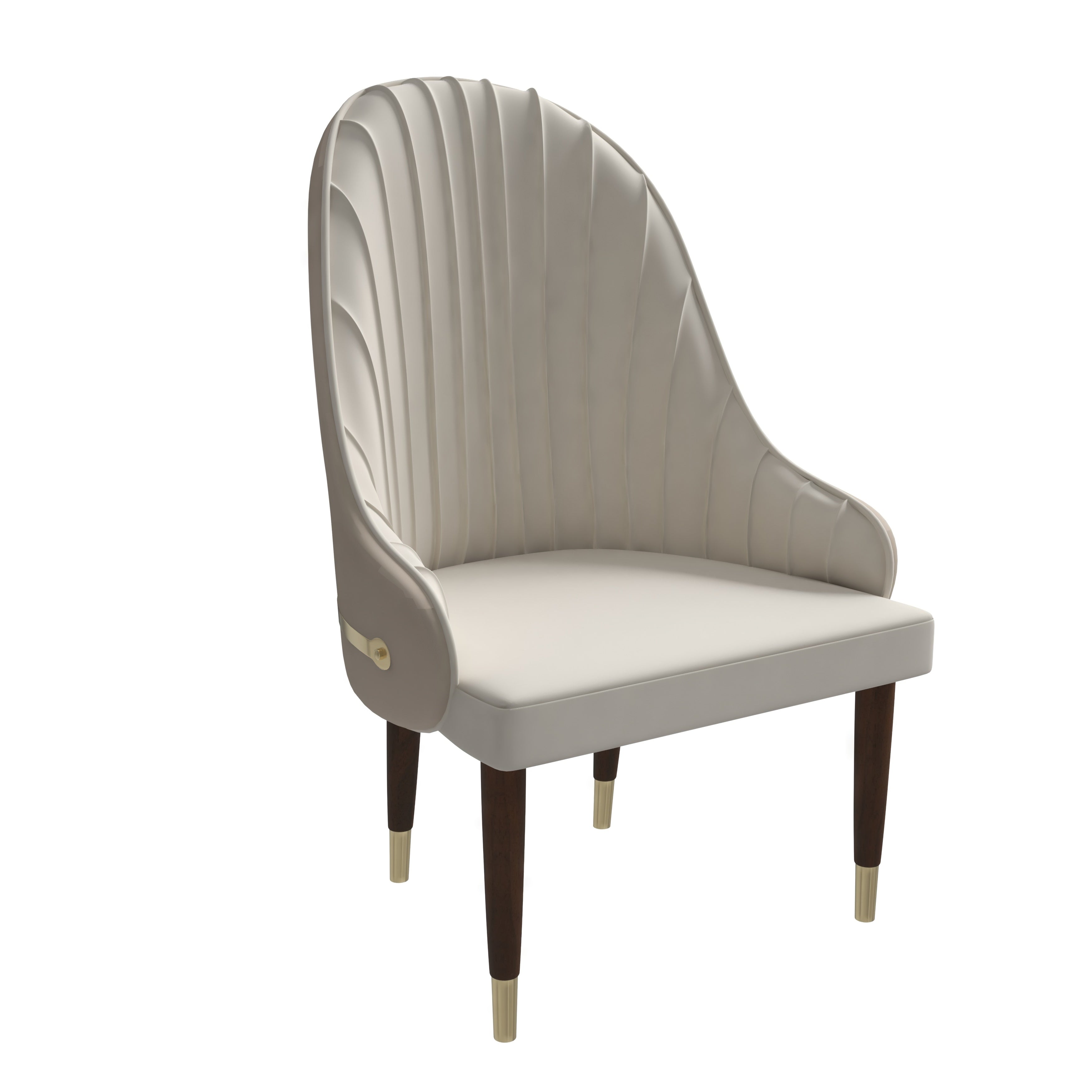 Elara Collection Wooden Dining Chair in Cream