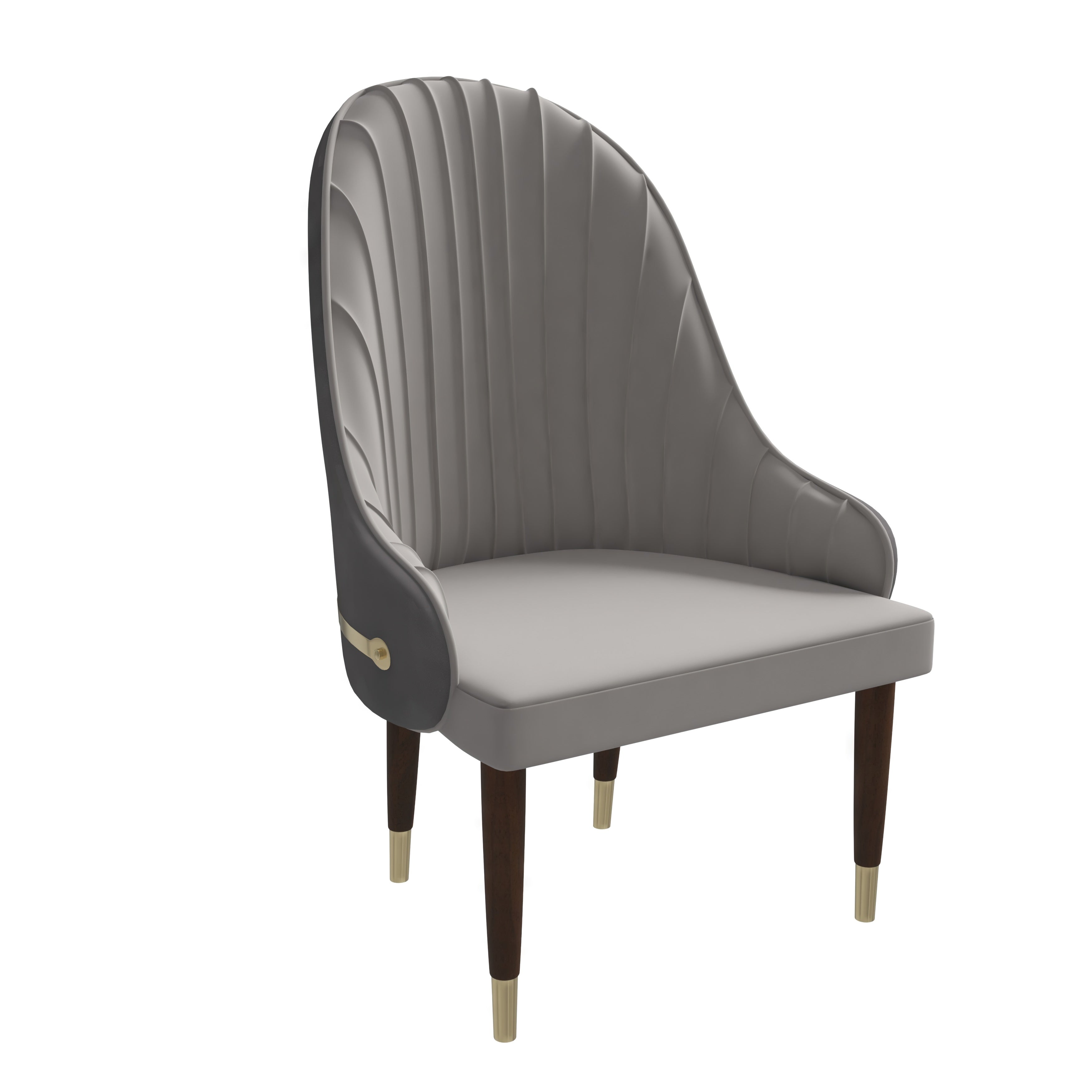 Elara Collection Wooden Dining Chair in Two-Tone Grey