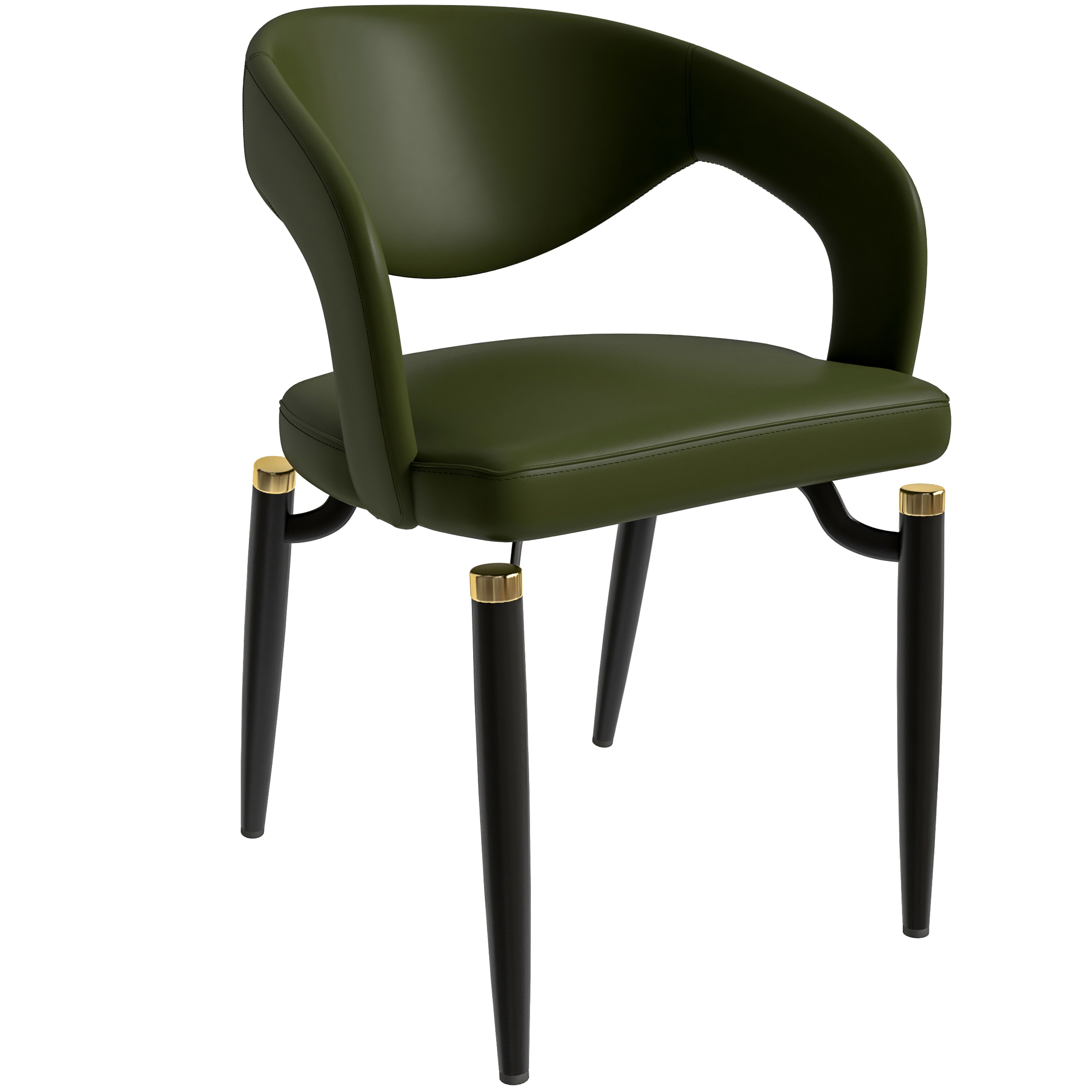 Entice Collection Modern Dining Chair in Green