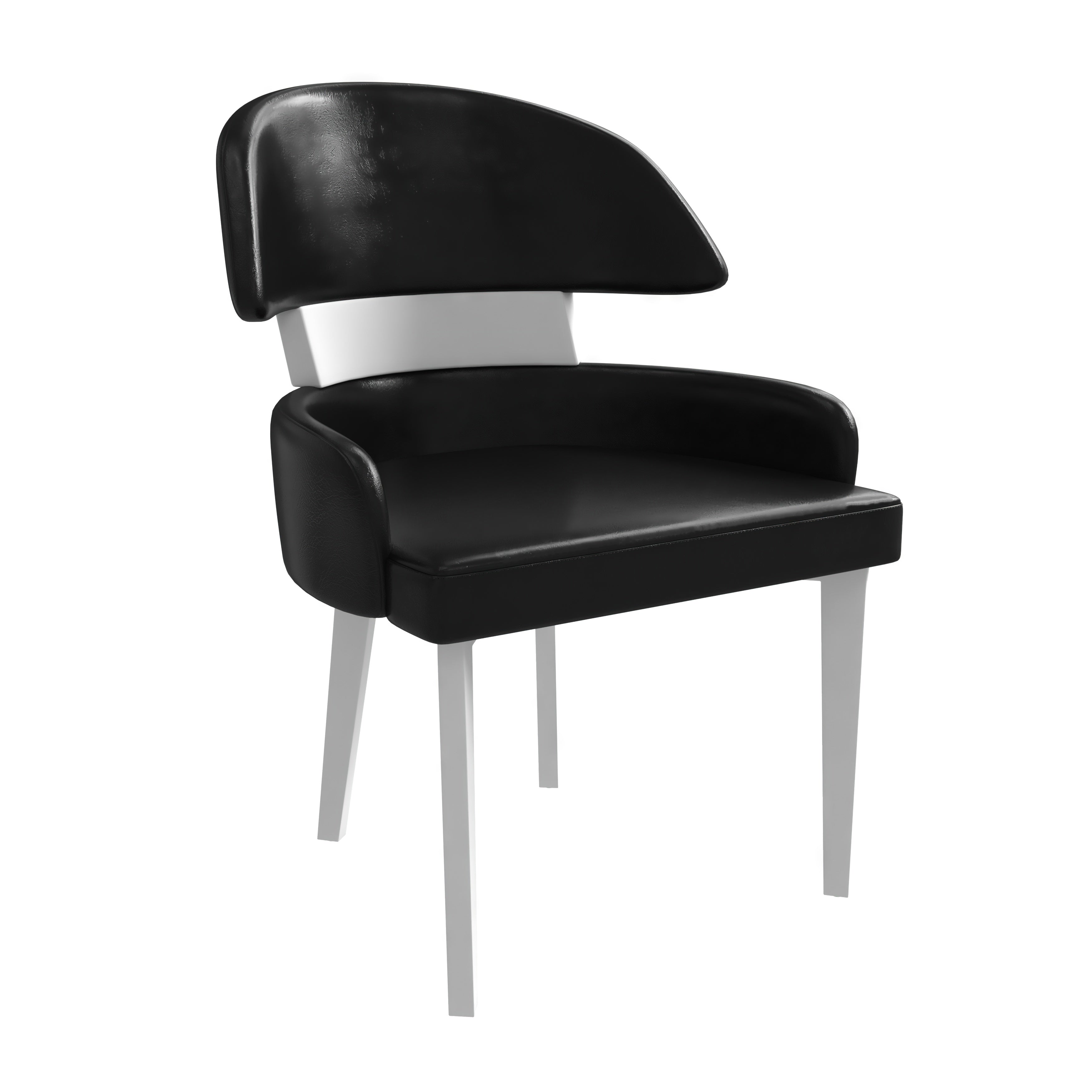 Ethos Collection Modern Wooden Dining Chair in Black