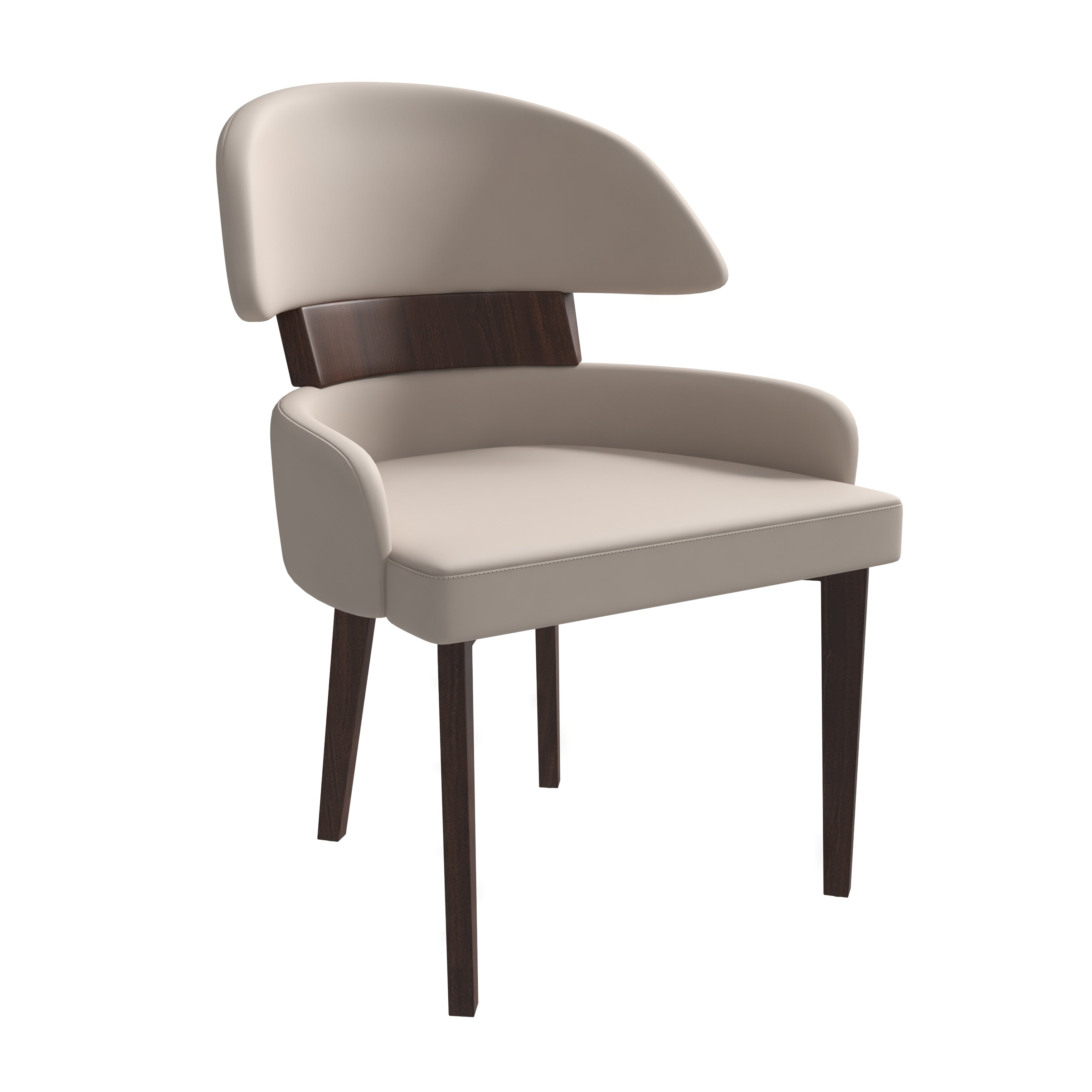 Ethos Collection Modern Wooden Dining Chair in Toupe