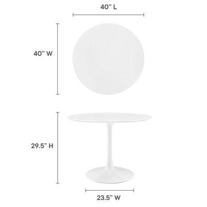 Lippa 40" Round Wood Top Dining Table