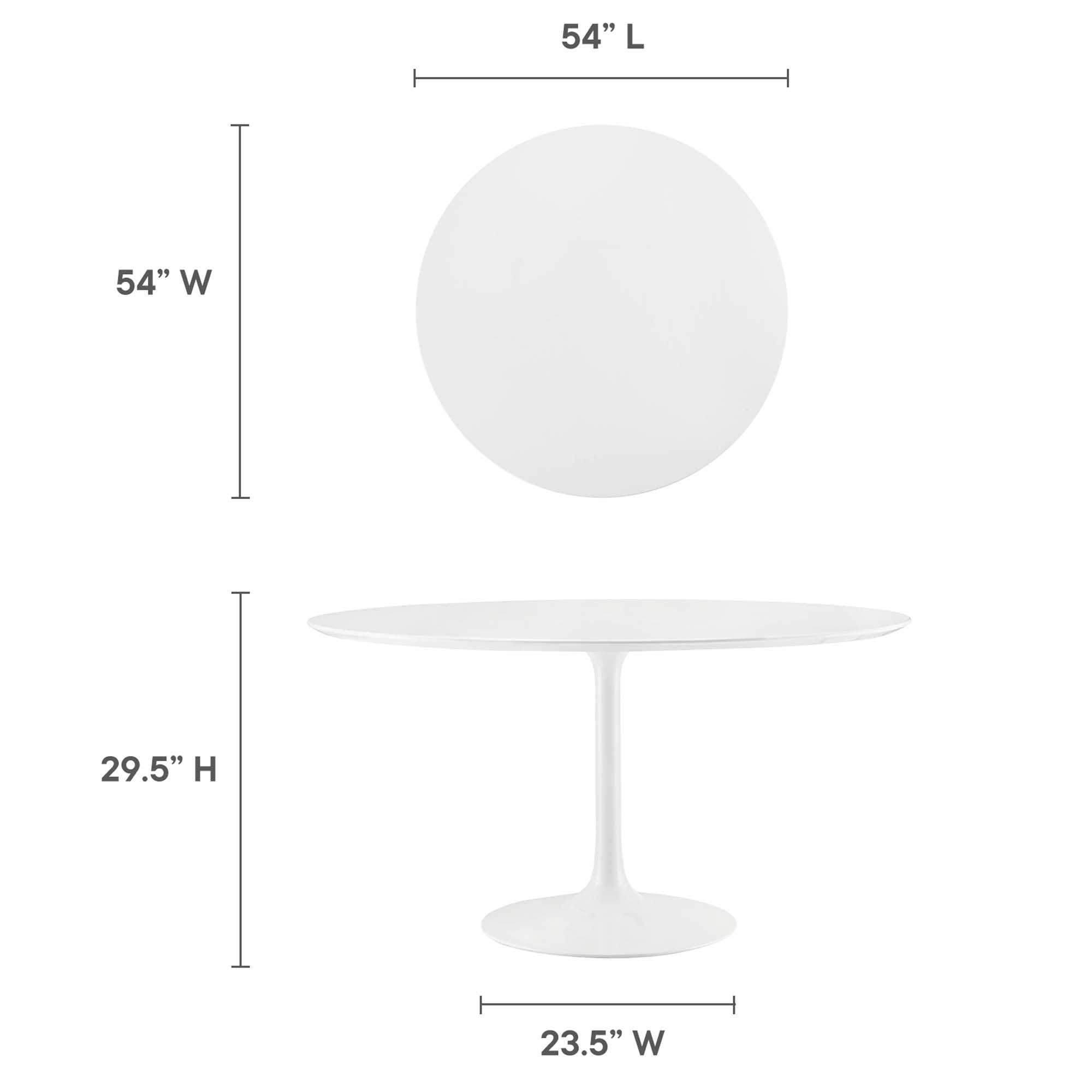 Lippa 54" Round Wood Top Dining Table