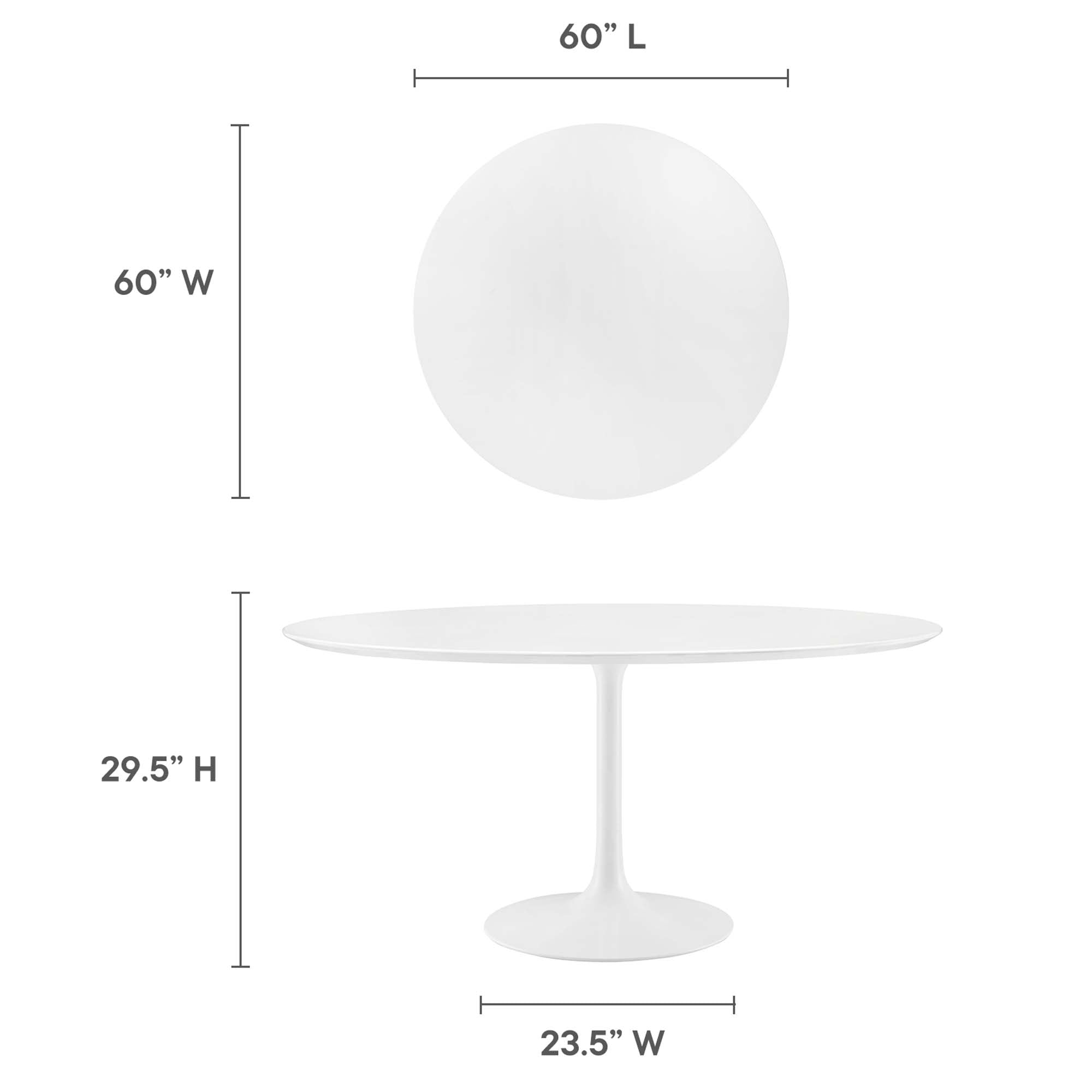 Lippa 60" Round Wood Top Dining Table