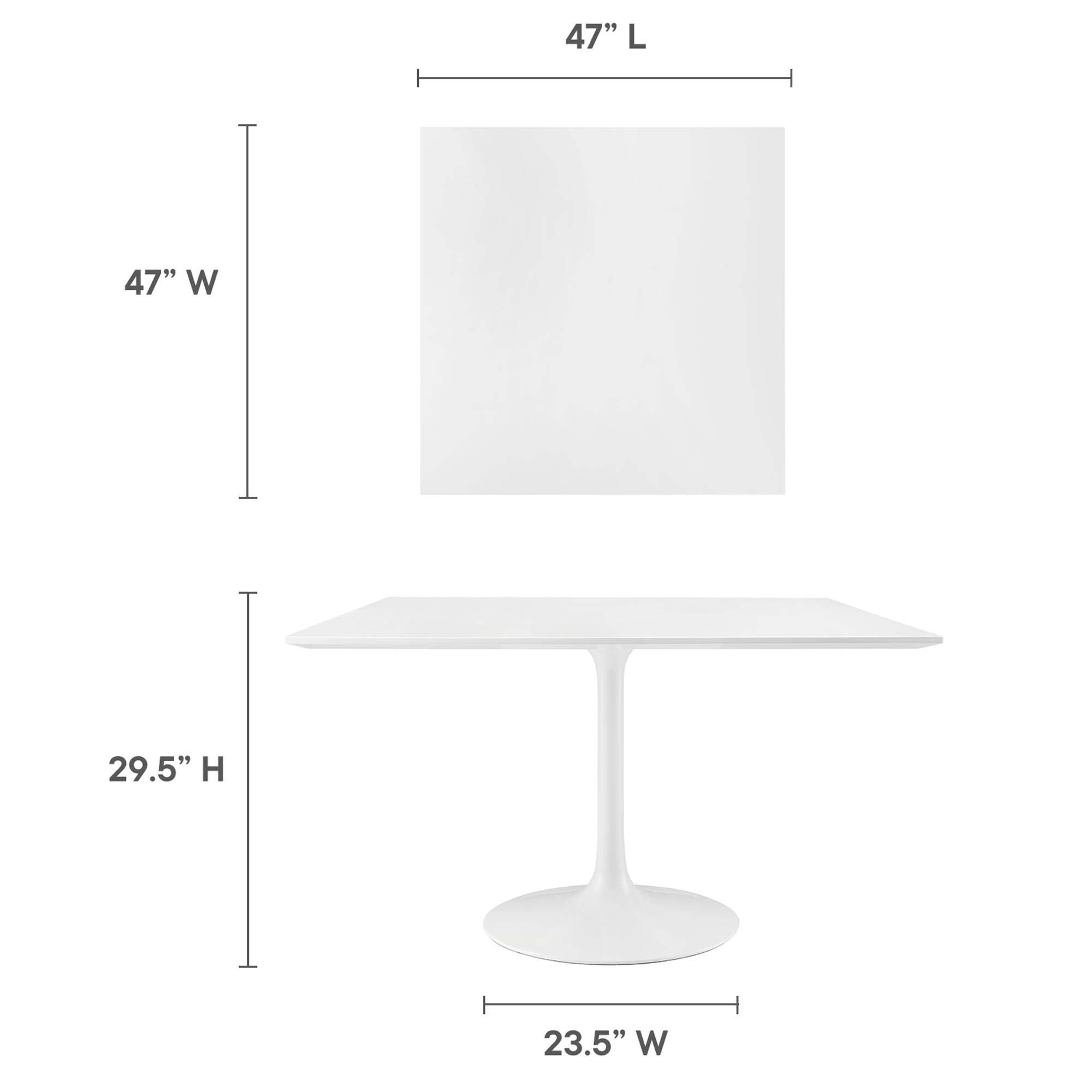 Lippa 48" Square Wood Top Dining Table