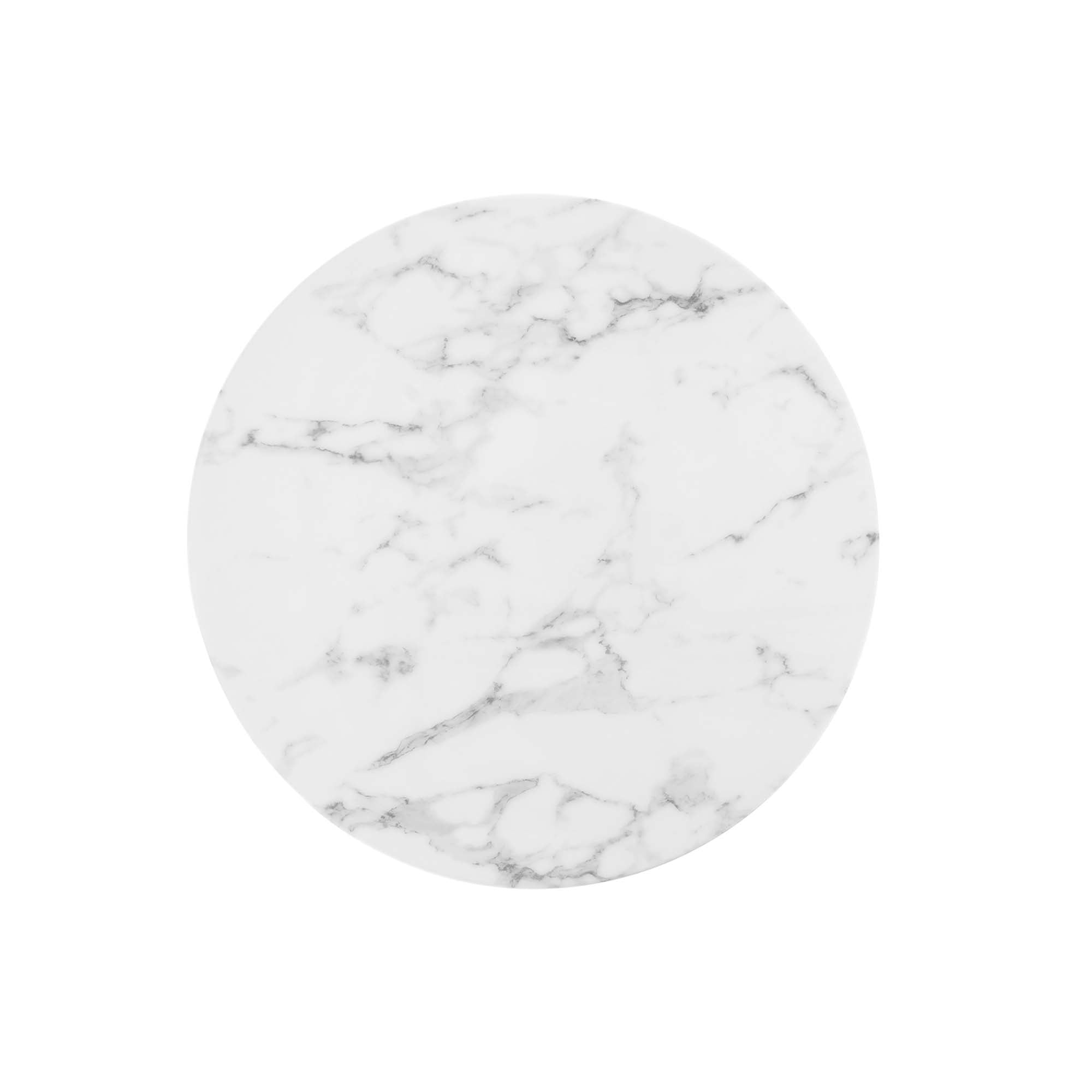 Lippa 28" Round Artificial Marble Dining Table