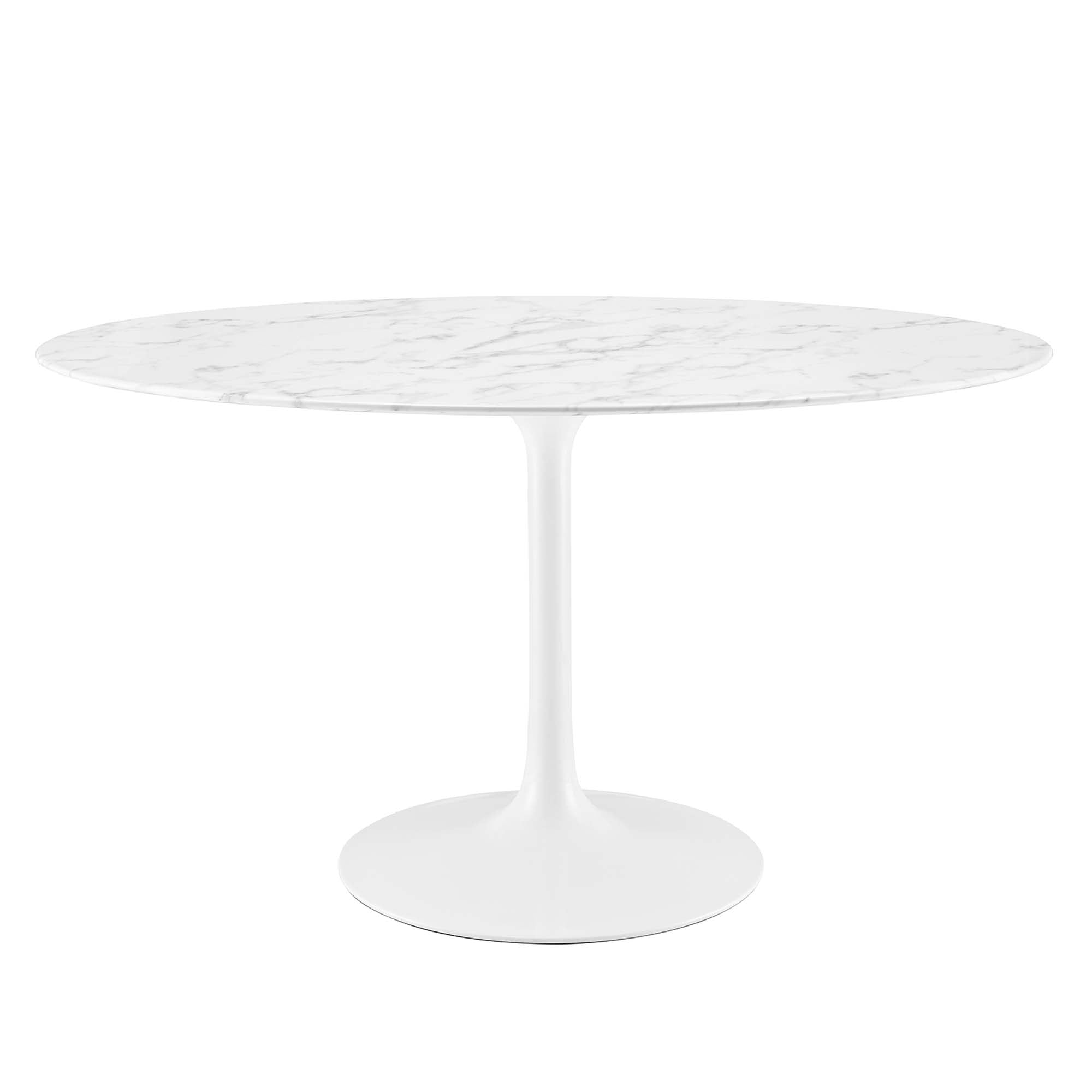 Lippa 54" Oval Artificial Marble Dining Table